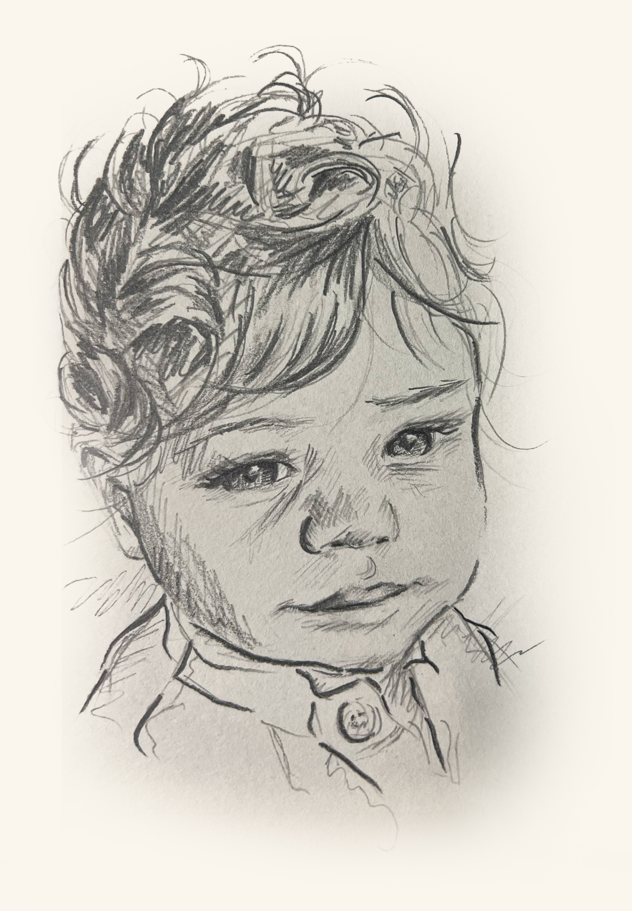 Graphite portrait study